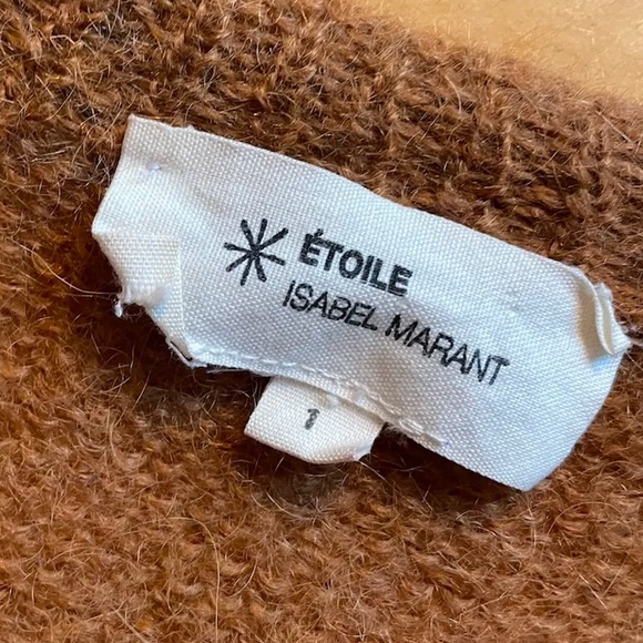 Isabel Marant Etoile Brown Mohair Cardigan Sweater w/ Elbow Patches - Picture 5 of 5